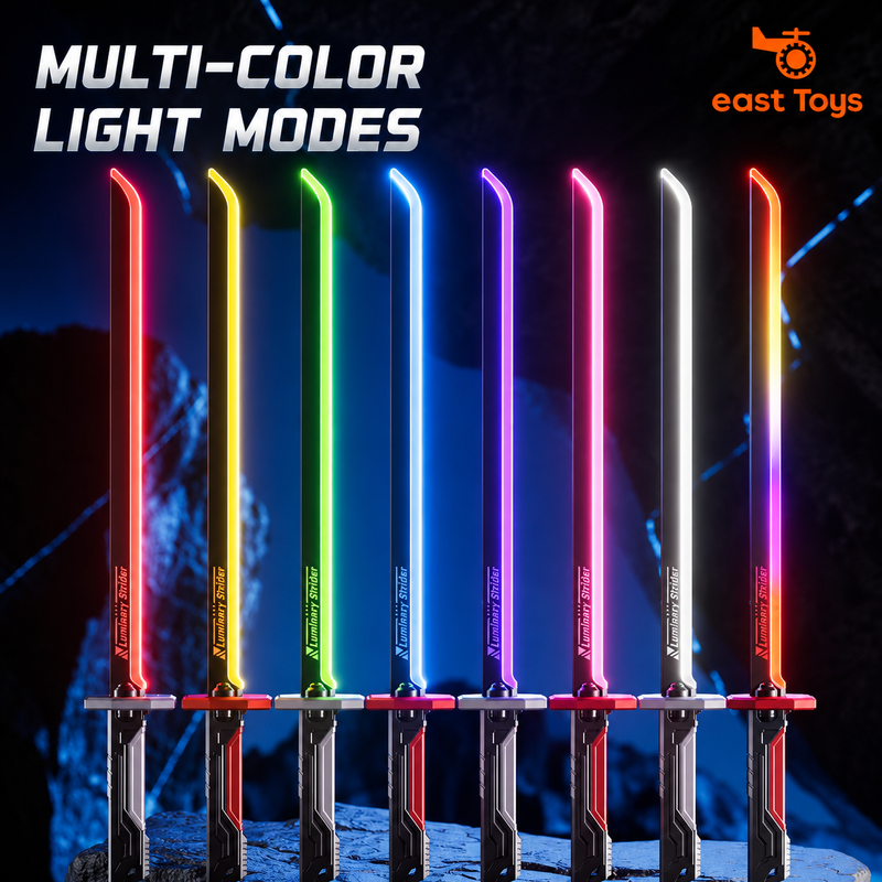 LED Light Saber Toy Sword – 7-Colour Flowing Light, Light-Up Action Toy