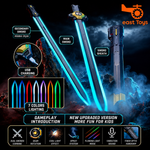 LED Light Saber Toy Sword – 7-Colour Flowing Light, Light-Up Action Toy