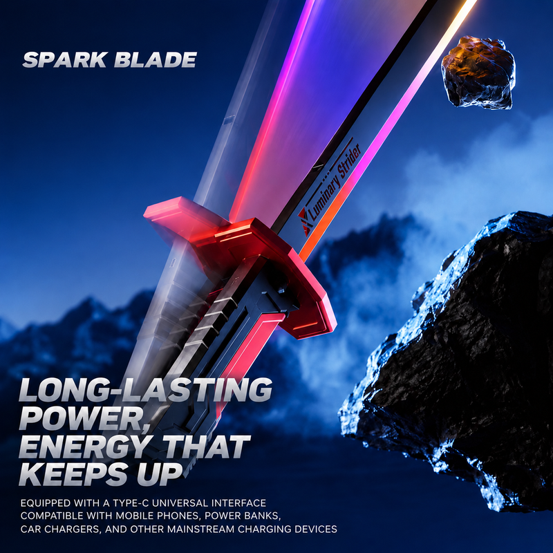LED Light Saber Toy Sword – 7-Colour Flowing Light, Light-Up Action Toy