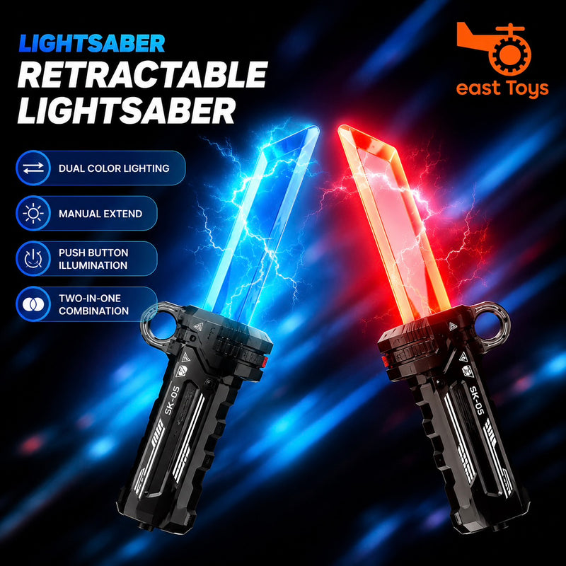 LED Light Saber Toy Sword – 7-Colour Flowing Light, Light-Up Action Toy