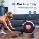 MERACH Rowing Machine Magnetic Rower Machine for Home 16 Levels Quiet Resistance Dual Slide Rail Max 350lb Weight Capacity  R02
