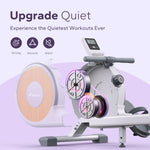 MERACH Rowing Machine Magnetic Rower Machine for Home 16 Levels Quiet Resistance Dual Slide Rail Max 350lb Weight Capacity  R02