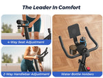 MERACH Exercise Bike Brake Pad Stationary Bike Low Noise Indoor Cycling Bike 270lbs Weight Capacity Tablet Mount Fitness Courses