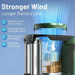 Portable Waist Fan with 10 Speed, Clip on Wearable Personal Fan with Flashlight, Hands-Free Hanging Neck Fan