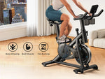 MERACH Exercise Bike Brake Pad Stationary Bike Low Noise Indoor Cycling Bike 270lbs Weight Capacity Tablet Mount Fitness Courses