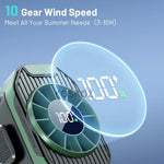 Portable Waist Fan with 10 Speed, Clip on Wearable Personal Fan with Flashlight, Hands-Free Hanging Neck Fan