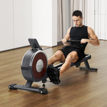 MERACH Rowing Machine Magnetic Rower Machine for Home 16 Levels Quiet Resistance Dual Slide Rail Max 350lb Weight Capacity  R02