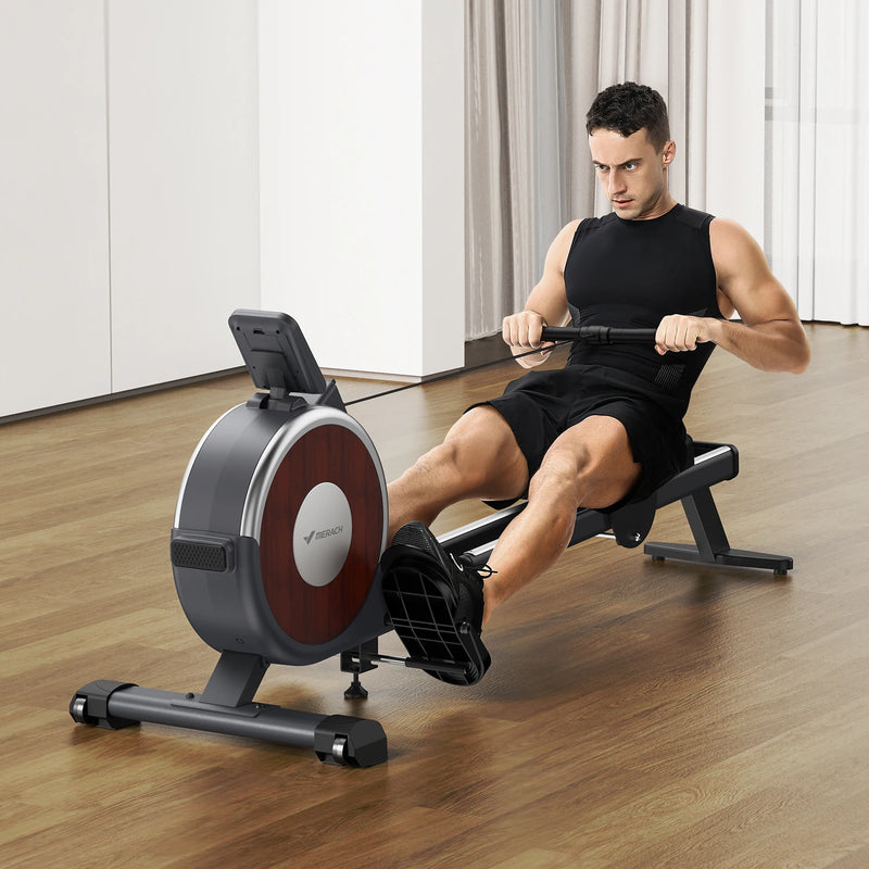MERACH Rowing Machine Magnetic Rower Machine for Home 16 Levels Quiet Resistance Dual Slide Rail Max 350lb Weight Capacity  R02