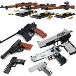 Lego STYLE Technique Guns Kit Revolving Pistol Sets SWAT Military WW2 Weapons