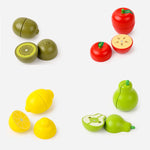 Wooden Toy Cutting Fruit Vegetables Food Pretend Play Toy