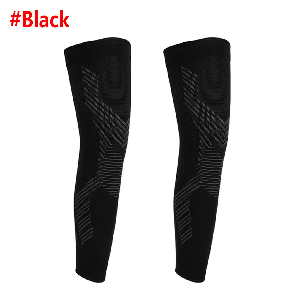 1/2PCS Full Leg Copper Compression Sleeves for Men And Women Long Knee Brace Support for Basketball, Running, Workout, Cycling