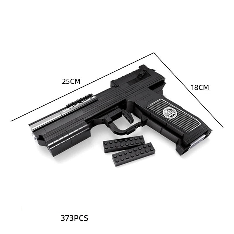 Lego STYLE Technique Guns Kit Revolving Pistol Sets SWAT Military WW2 Weapons