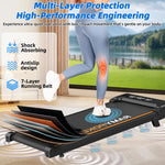RAMYPOKET Walking Pad Treadmill with 9% Incline APP Control, 3-Window LED 2.5HP Under Desk Treadmill 120KG Capacity 1-8 Km/h Treadmill Running Machine