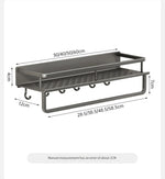 Bahee bathroom rack bathroom shelf toilet space aluminium hanging rack bathroom organizer hang on the wall