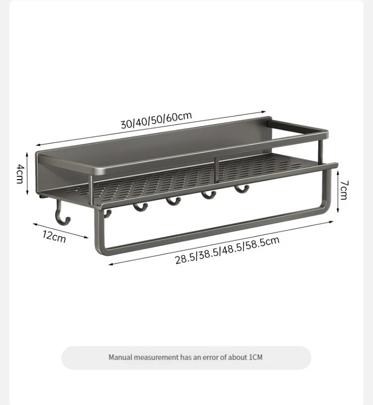 Bahee bathroom rack bathroom shelf toilet space aluminium hanging rack bathroom organizer hang on the wall