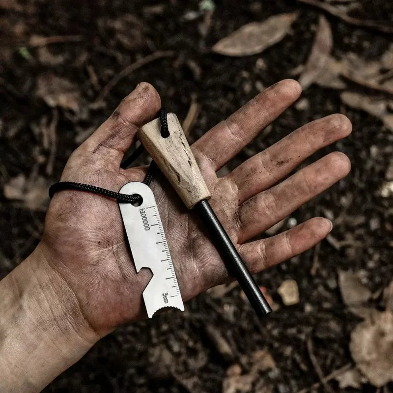 Bear Grylls Survival Fire Starter Magnesium Flint Rod, Portable Emergency Firesteel Kit