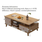east Home Coffee table living room household modern simple coffee table small apartment solid wood leg tea table tea table square