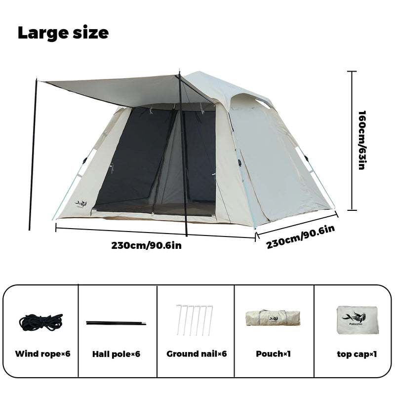 2–3 Person Pop-Up Camping Tent – Waterproof & Windproof with Carry Bag