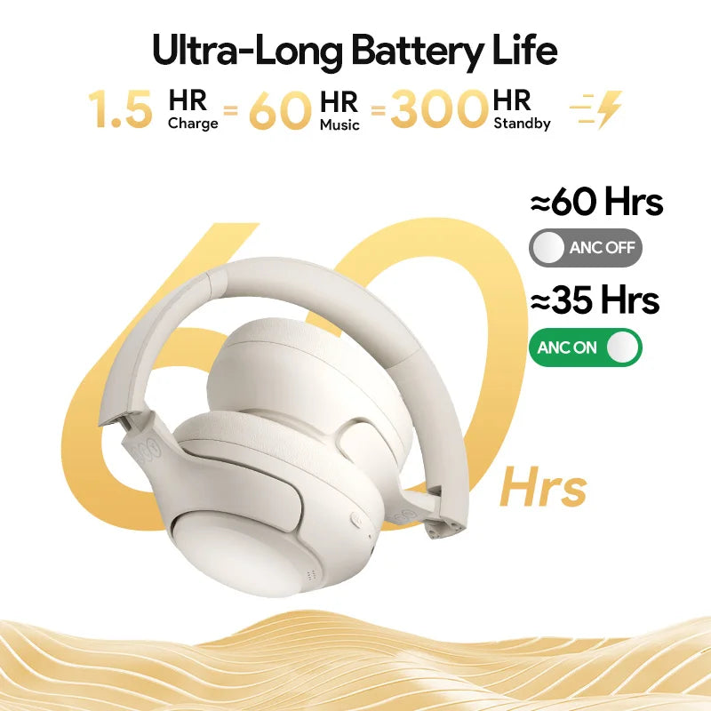 QCY H3 ANC Hi-Res Audio Wireless Bluetooth 5.4 Headphones