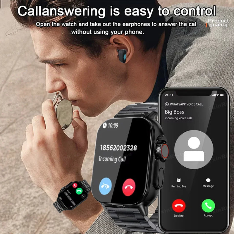 east Tech 2-in-1 smartwatch Bluetooth with headphones smartwatch