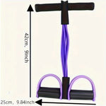 Puller Resistance Bands, 6 Tubes Elastic Yoga Pedal Puller Resistance Bands for Abdominal Waist Arm Leg Stretching Slimming Trai