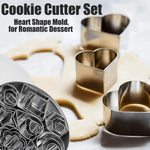 Weilton Multi-piece Set of Geometric Cookie Cutters, Stainless Steel Pastry Molds, Fruit Tools -perfect for DIY Baking and Fruit Cutting