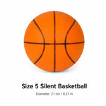 Basketball Training Mat + Silent Balls Set, Sizes 3 5 7, Indoor Practice & Coordination