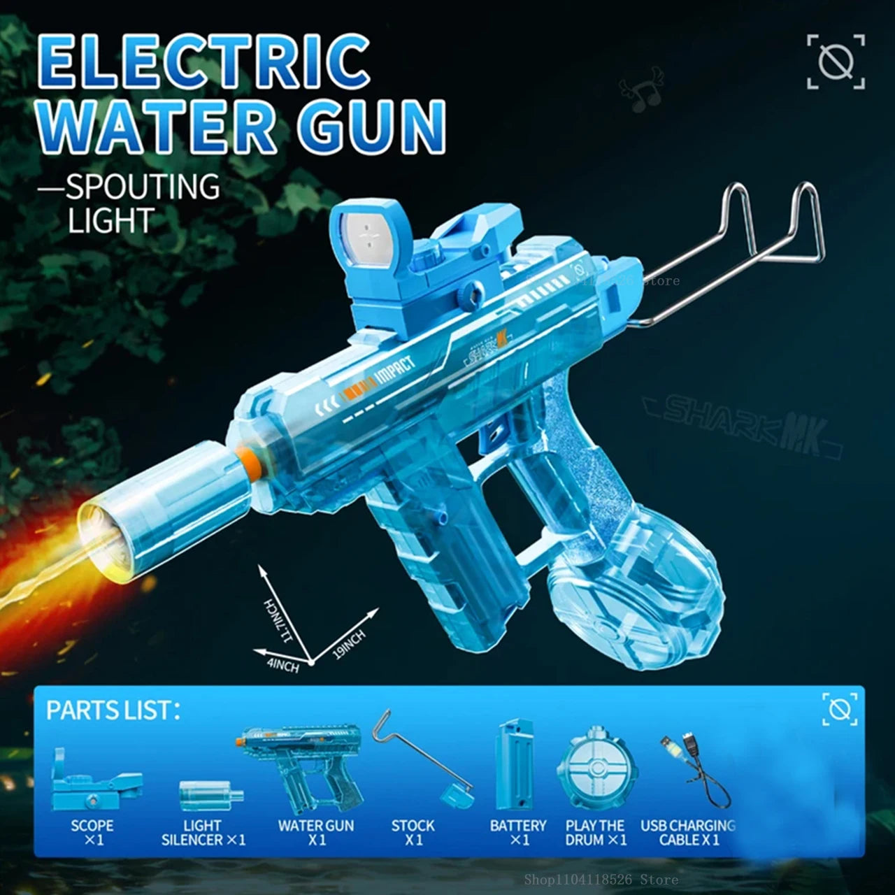 M416 Water Toy Gun Electric Pistol Shooting Toy Full Automatic