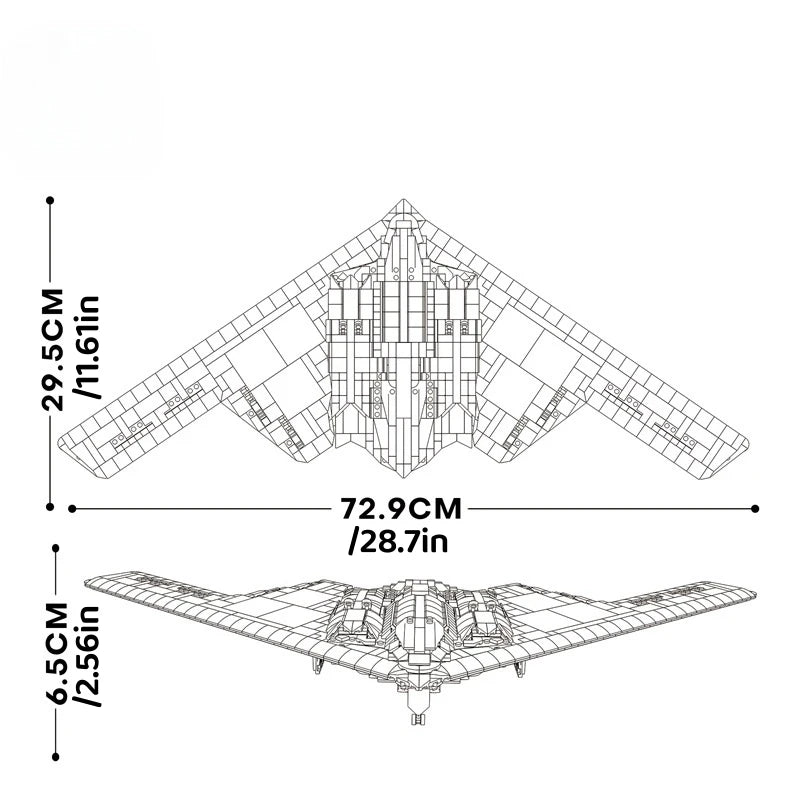 Lego STYLE B2 Stealth Bomber 2063pcs Building Blocks