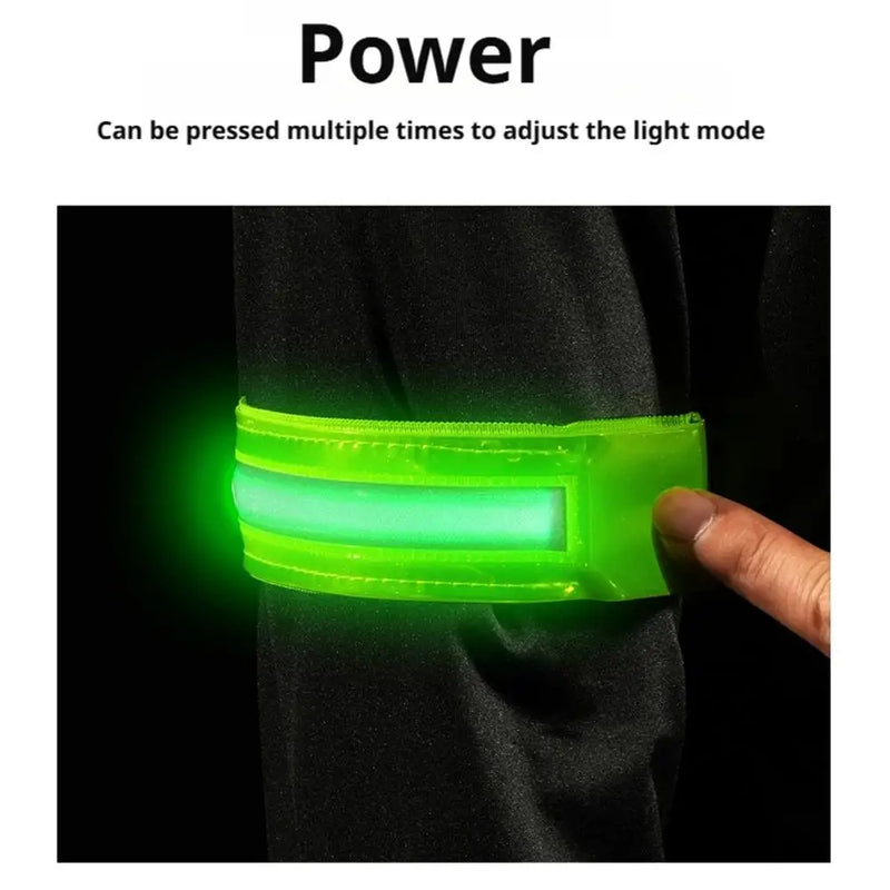 Night Running Armband LED Light Outdoor Sports USB Rechargeable Safety Belt Arm Leg Warning Wristband Cycling Bike Bicycle Light