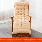 UVR Recliner Folding Rocking Chair Living Room Armchair Bed Office Lunch Break Nap Backrest Stool Bamboo Chaise Longue