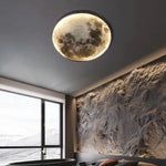 Nawongo Dimmable Indoor Creative Wall Mounted Ceiling Light Creative Bedside Living Room Round Decoration Modern LED Moon Wall 50cm Wall Light