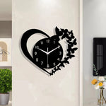 east Home Heart shaped frameless design acrylic silent clock living room bedroom home decoration Mother's Day New Year Easter gift