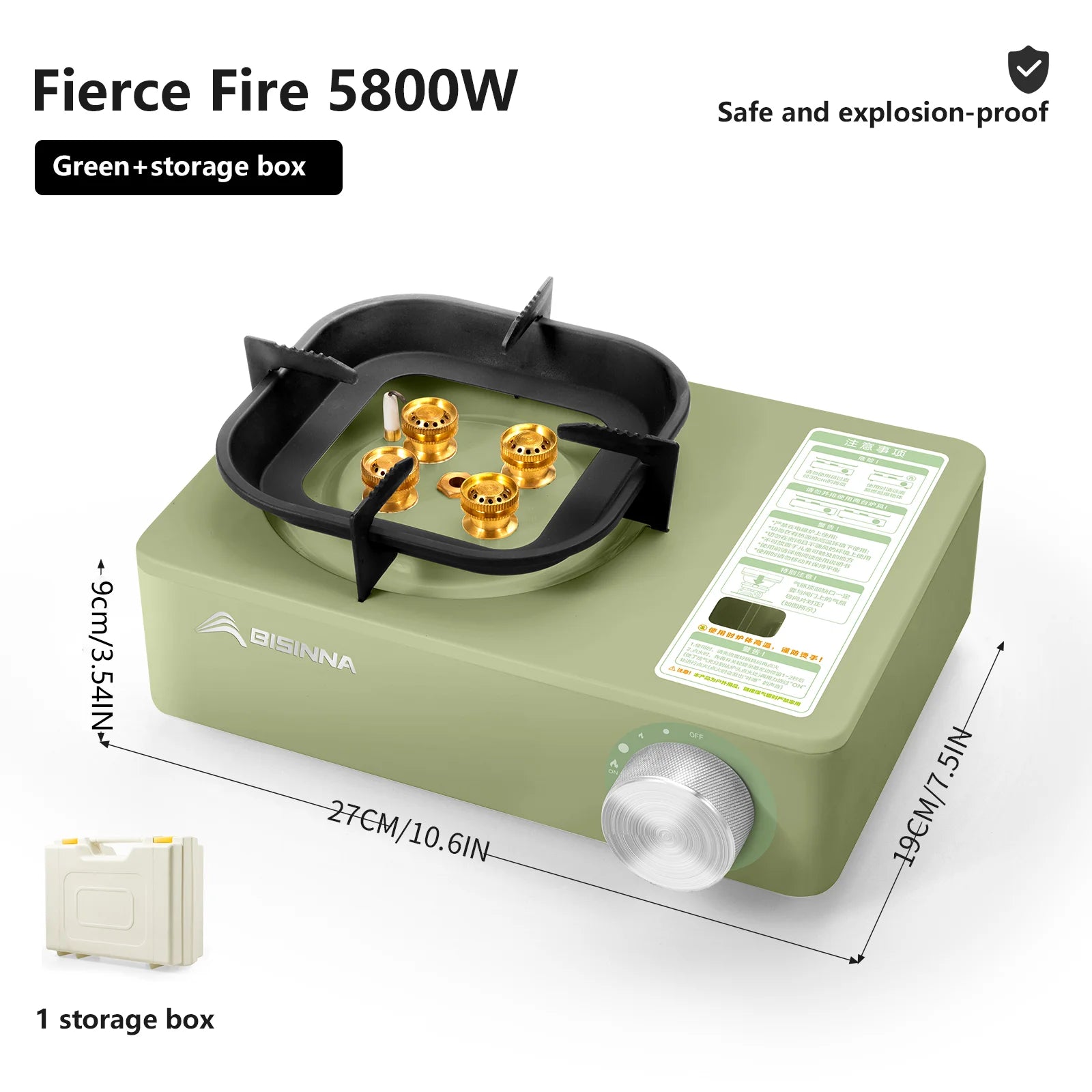 BISINNA Camping Gas Stove 5800W