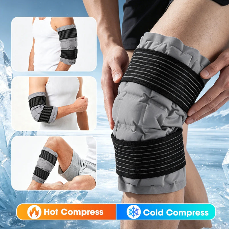 Large Ice Pack For Back/Waist/Knee/Shoulder Reusable Hot And Cold Compress Gel Pad Sports Injury Care Swelling Bruise Ice Wrap