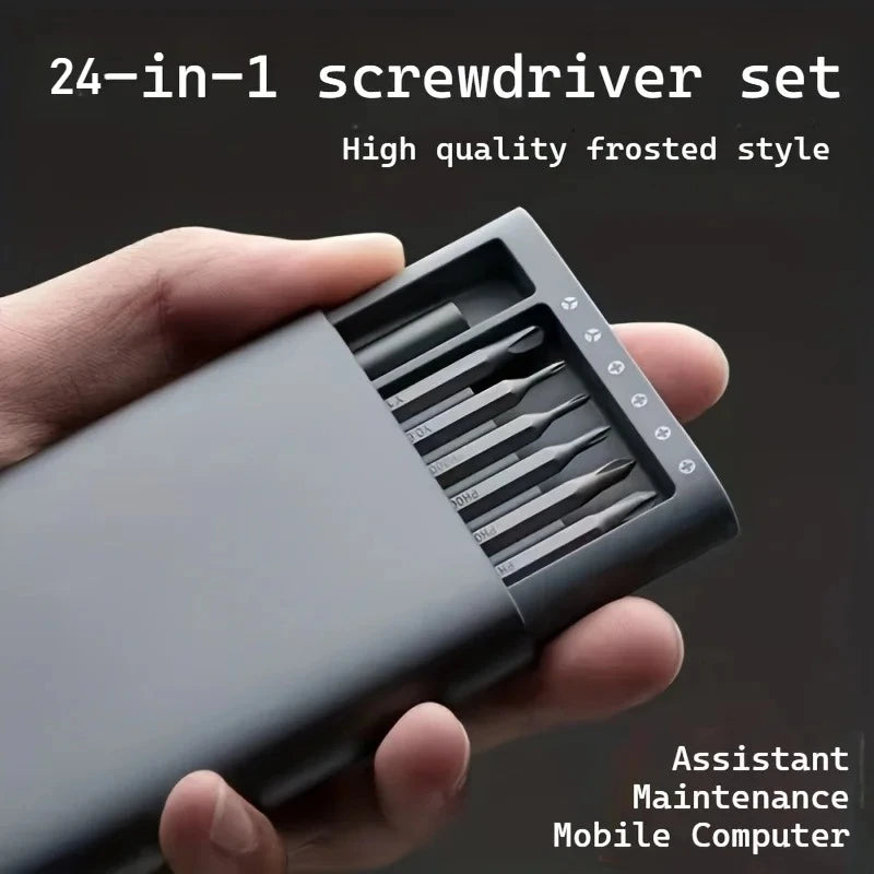 24 in 1 Digital Maintenance Precision Screwdriver Set with Portable Storage Box and Electronic Device Disassembly Tool Best for Father's Day