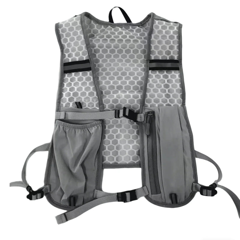 Reflective Lightweight Running Vest for Biking & Sports with Hydration Chest Pack Phone Storage Pocket Outdoor Gear