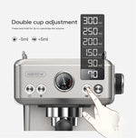 HiBREW 20Bar Semi Automatic Espresso Coffee Machine Temperature Adjustable 58mm Portafilter Cold/Hot Coffee Maker Metal