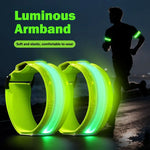 Night Running Armband LED Light Outdoor Sports USB Rechargeable Safety Belt Arm Leg Warning Wristband Cycling Bike Bicycle Light