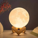 east Home Planet Lamp Moon Galaxy Night Light Art Painting Graffiti Birthday Gift Bedroom Living Room Decoration (With Stand)