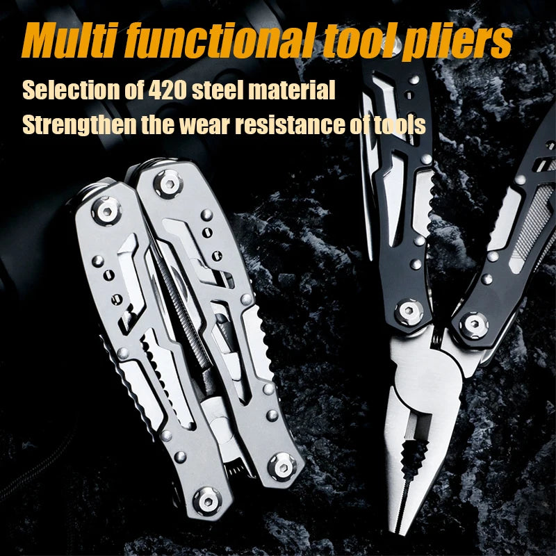 Multifunctional Folding Portable Tool Plier, Knife Stainless Steel Outdoor