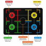 Basketball Training Mat + Silent Balls Set, Sizes 3 5 7, Indoor Practice & Coordination