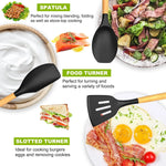 MasterBro 36pcs silicone utensil cooking set with holder