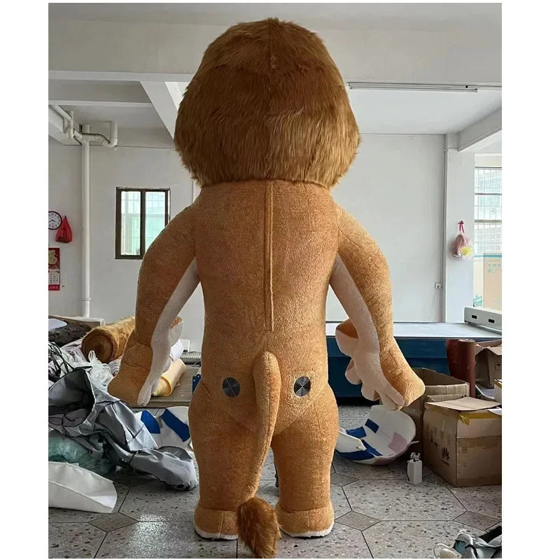 Giant Inflatable Lion Mascot Costume – Adult Cartoon Animal Costume for Halloween, Advertising, Events & Parties