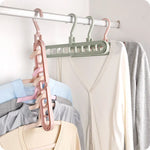 9-Hole Clothes Hanger Organizer Wardrobe Space Saving Storage Hanger for Clothes Folding Magic Hangers Closet Drying Racks Home