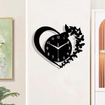 east Home Heart shaped frameless design acrylic silent clock living room bedroom home decoration Mother's Day New Year Easter gift