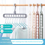 9-Hole Clothes Hanger Organizer Wardrobe Space Saving Storage Hanger for Clothes Folding Magic Hangers Closet Drying Racks Home
