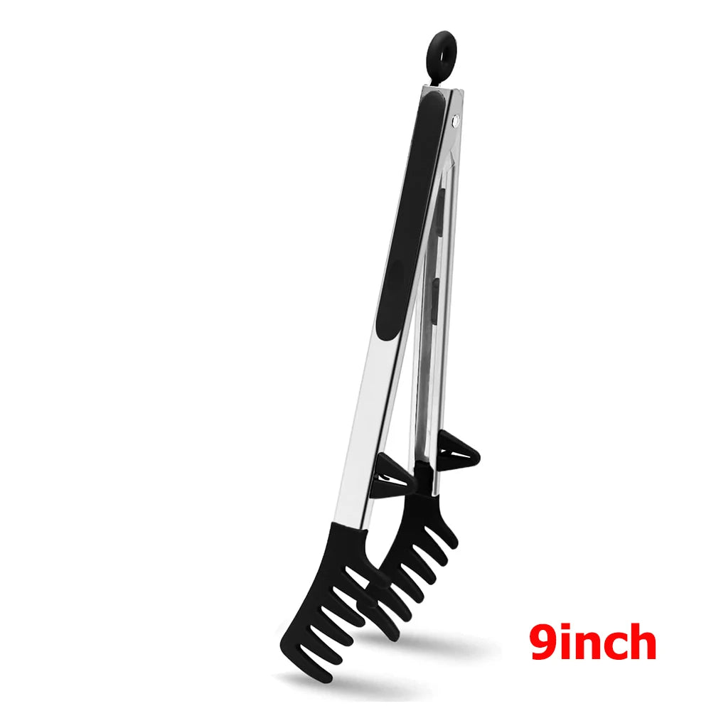 east Essentials Kitchen Tongs Silicone Food Tongs Non Stick Cooking Serving Tongs For BBQ Salad Steak Pasta Spaghetti Noodles