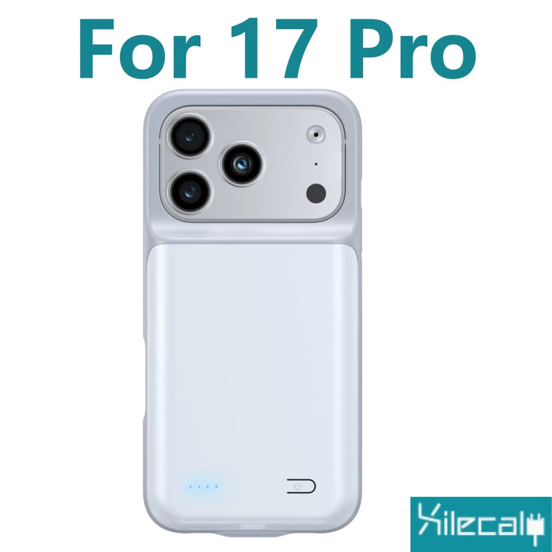Xilecaly Smart Battery Charger Case For iPhone, Battery Pack Power Bank External Charging Cover For iPhone