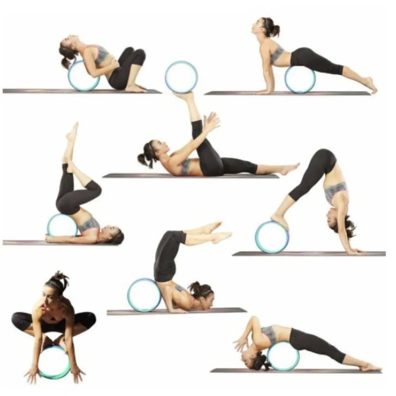 New Muscle Massage Yoga Wheel Back Training Waist Training Fitness Circle Training Tool Multi-Functional Pilates Ring Home Gym